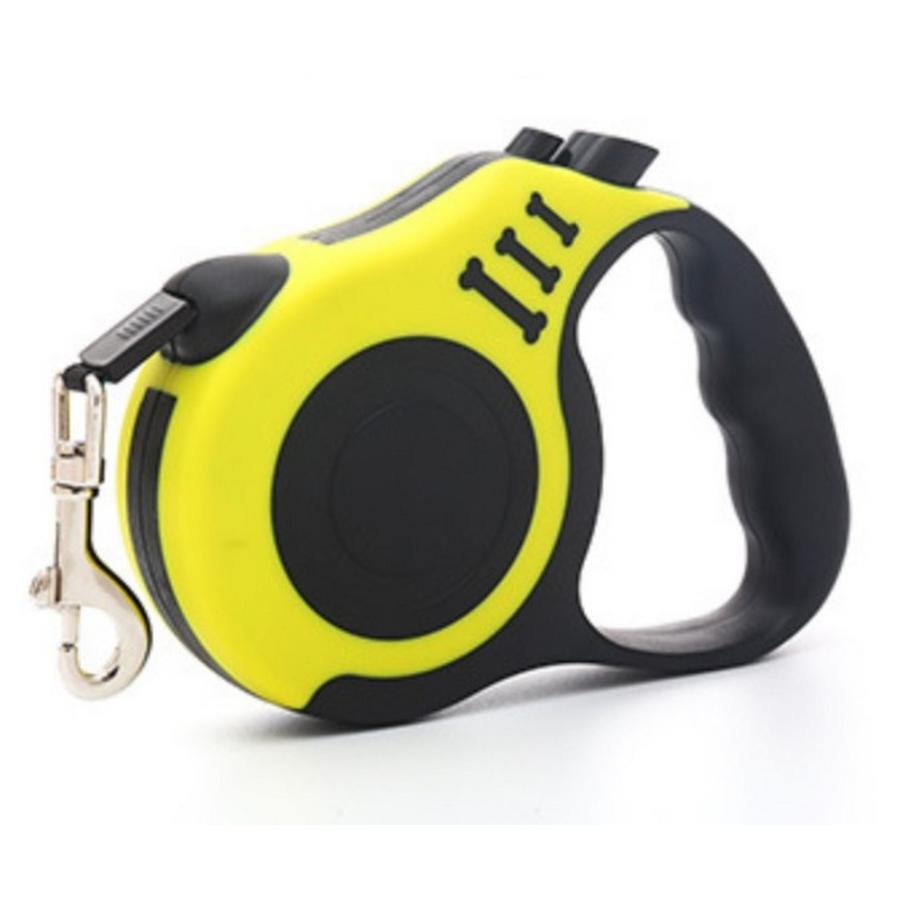 犬用リード 伸縮 自動 巻き取り 5m 伸びる コンパクト 軽量 丈夫