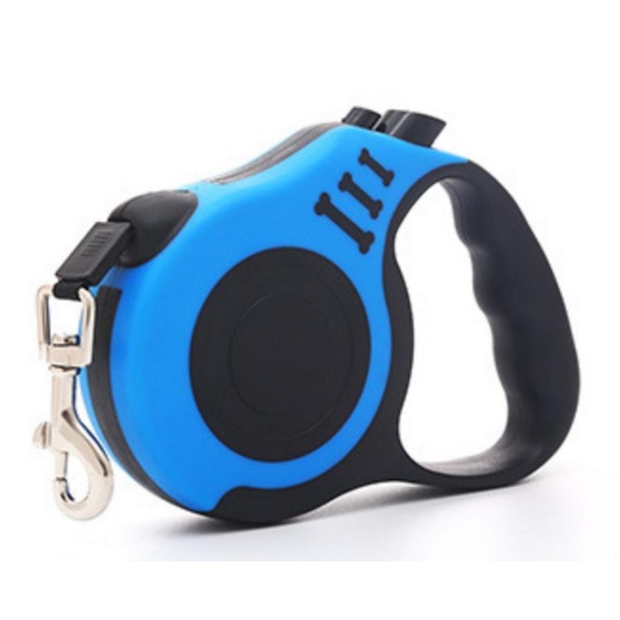 犬用リード 伸縮 自動 巻き取り 5m 伸びる コンパクト 軽量 丈夫