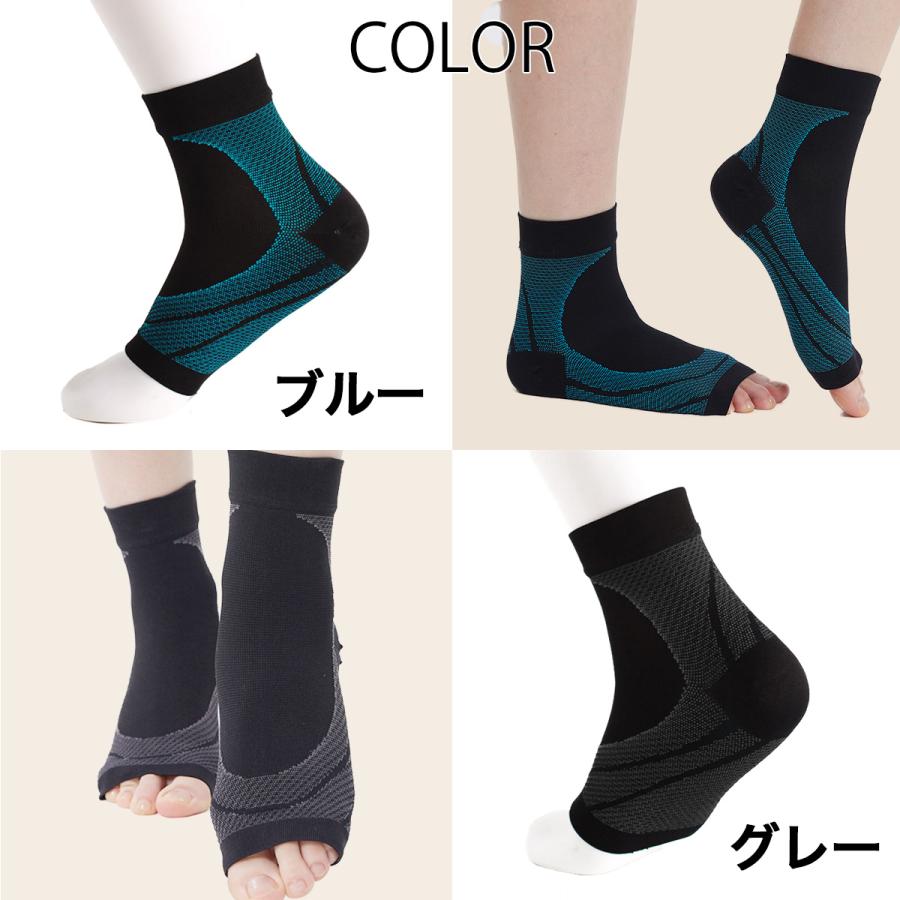 足首サポーター 足底 足裏 土踏まず 捻挫 固定-2枚入り(ブルー XL) 足首サポーター 捻挫 固定 足首 サポーター 足底筋膜炎 扁平足