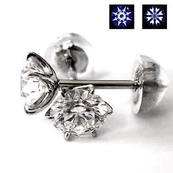 ダイヤモンド ピアスご 0339ct D -VVS1-3EX.H&C中央宝石研究所  