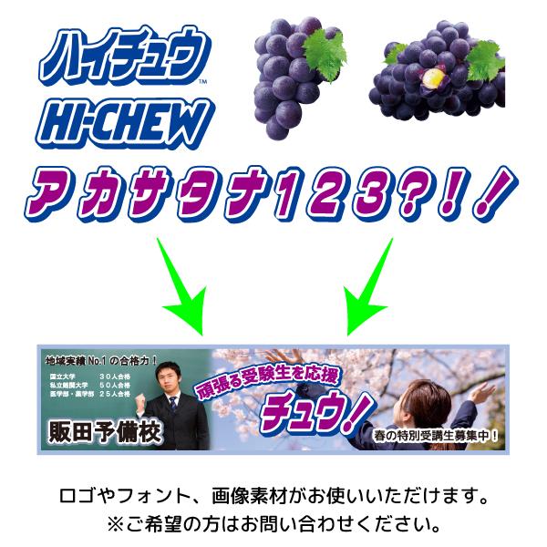 オリジナルハイチュウ グレープ味 100個 印刷代込み 完全オリジナル