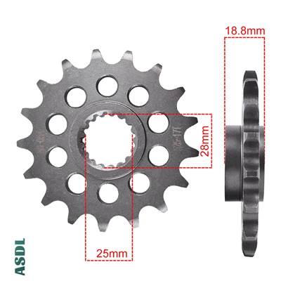 【並行輸入品】 525 44T 17T バイクフロントリアスプロケット BMW F750 GS 2018-2024 F800 F850 GS アドベンチャー 2018-2023 F900 R F900 XR 2020-2024の画像