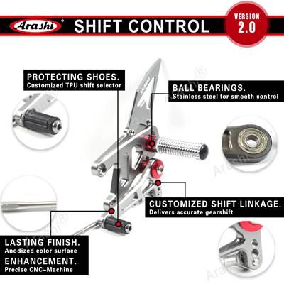 【並行輸入品】 嵐-CNC調整可能フットレスト リアセットフットレスト ヤマハmt09 mt 09 mt 09 FZ-09 2017 2018 2019 2020 クイックシフター 2014-2020_9