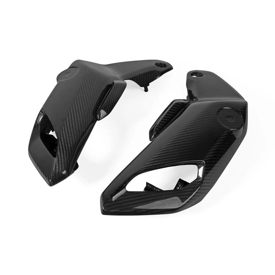 【並行輸入品】 カーボンフロントサイドエアインテークカバーパネル ヤマハfz07 mt07 2017 2018 2019 2020の画像