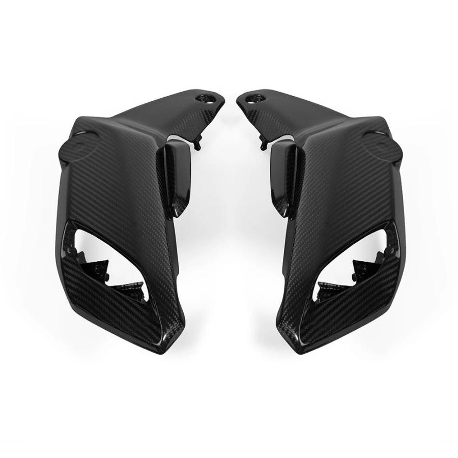 【並行輸入品】 カーボンフロントサイドエアインテークカバーパネル ヤマハfz07 mt07 2017 2018 2019 2020の画像