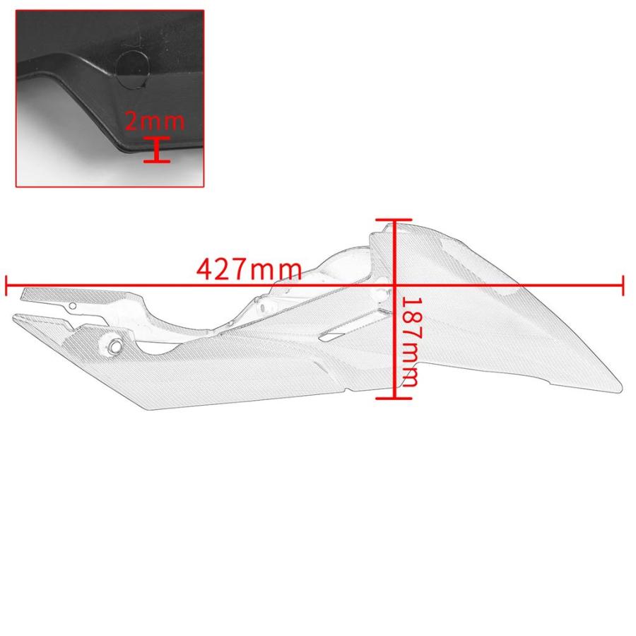 【並行輸入品】 ベリーパンフェアリングカバープロテクター サイドパネル スズキカバー下GSX-S750-2017 2023 gsxs 2022 未塗装_8