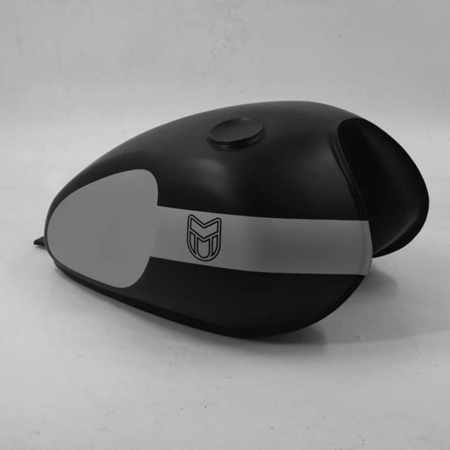 【並行輸入品】 バイクタンク - 17 リットル - マットブラック/ - MUTT バイク用亜鉛メッキ オリジナルパーツ MPT-1375