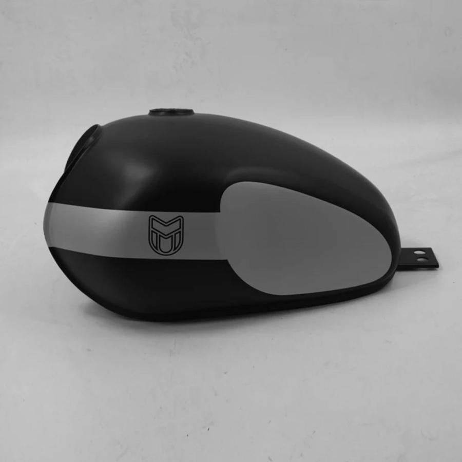 【並行輸入品】 バイクタンク - 17 リットル - マットブラック/ - MUTT バイク用亜鉛メッキ オリジナルパーツ MPT-1375