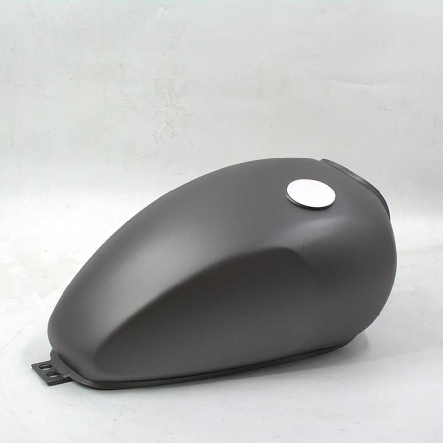 【並行輸入品】 バイクタンク-12リットル- 亜鉛メッキ -メタリックグレーMUTTバイク用オリジナルパーツMPT-1367