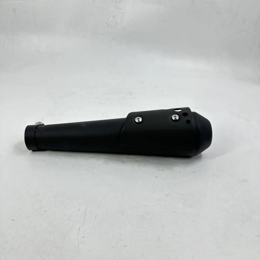 【並行輸入品】 バイク用エキゾーストサイレンサー - 静音 - LH - ブラック - ブラックガード付き MUTT バイク用 オリジナルパーツ MPT-0225_1