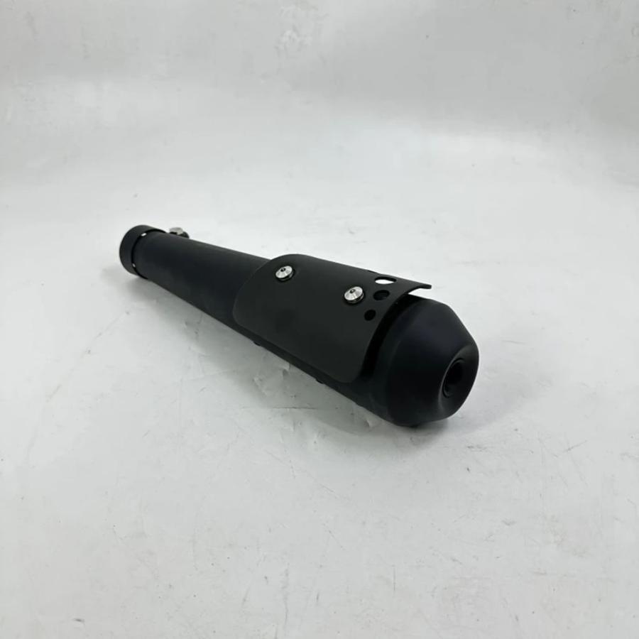 【並行輸入品】 バイク用エキゾーストサイレンサー - 静音 - LH - ブラック - ブラックガード付き MUTT バイク用 オリジナルパーツ MPT-0225_4