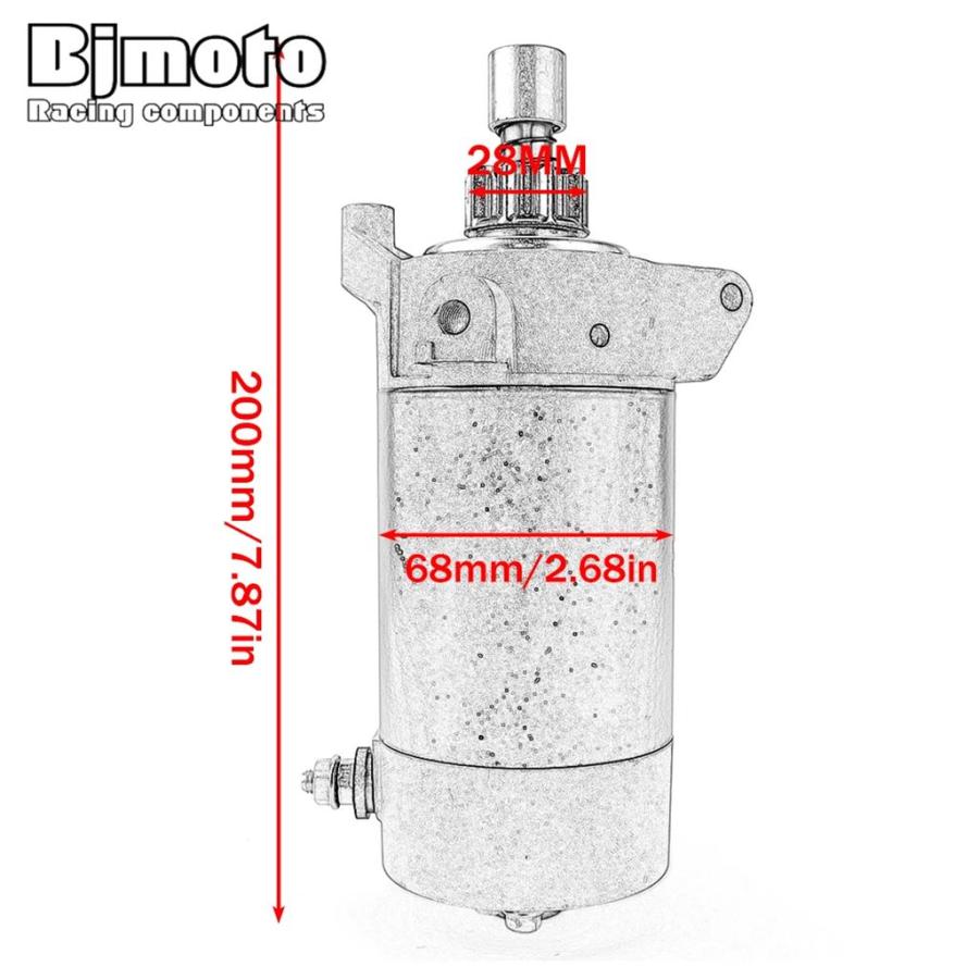 【並行輸入品】ヤマハバイク 二輪スターターモーター 25hp 25b 25b mhs/l 50hp k50 ets l 60hp 60 tlr 70hp 70b etol 6h3-81800-10 6h3-81800-11の画像