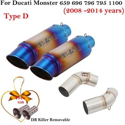 【並行輸入品】 バイク 二輪エキゾーストサイレンサー ドゥカティモンスター659 696 795 1100 hypermotard 796 2008-2014 カーボン dbキラー用_13