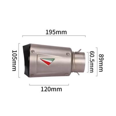【並行輸入品】 For ドゥカティ Diavel 1200 Motorcycle Exhaust Escape System Modified Mid Link Pipe Connecting 60mm Motocross Tube Muffler DB Killer_8