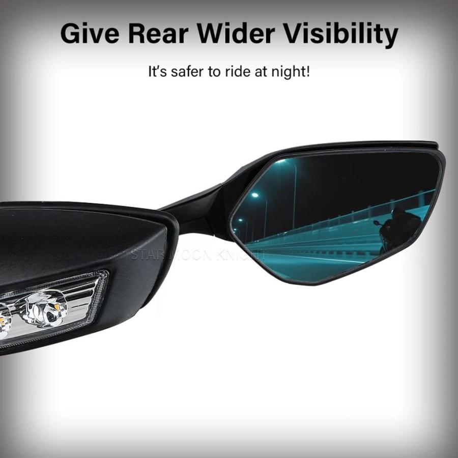 並行輸入品】バイクアクセサリー LED ウインカーサイドミラー付き