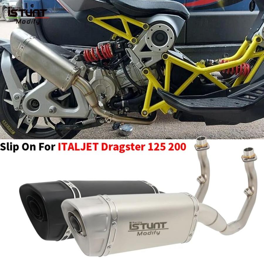 並行輸入品】ITALJETドラッグスター125/200用スリップオンフルシステム