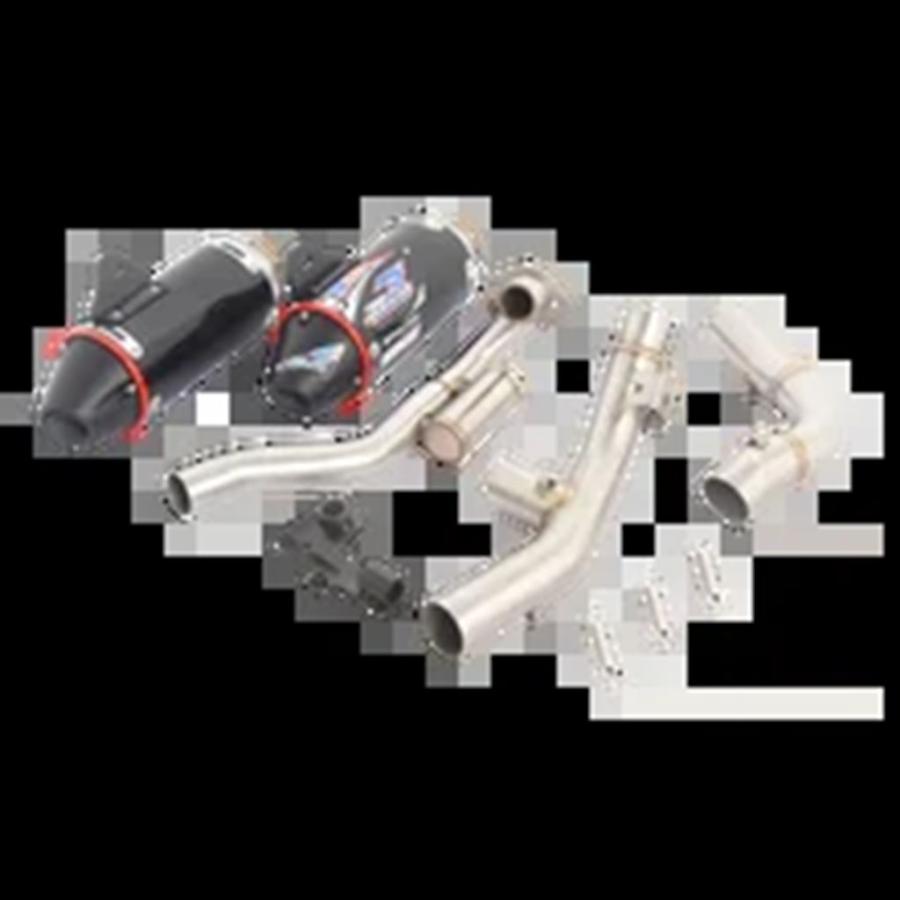【並行輸入品】ホンダCRF150F CRF230F CRF 150F 230F 2003-2019バイク 二輪用フロントパイプマフラーフル排気システムの画像