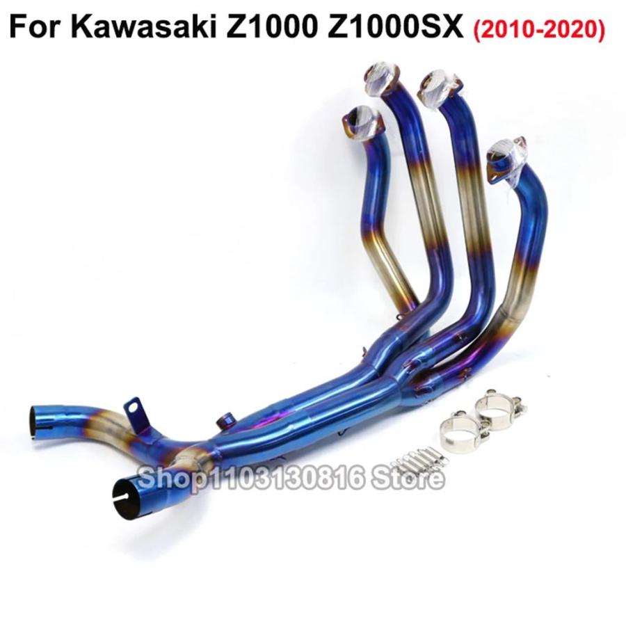 【並行輸入品】バイク 二輪エキゾーストサイレンサー カスタムフロント センターリンクエキゾーストパイプ カワサキZ1000 z1000sx 2010-2020 51mmの画像