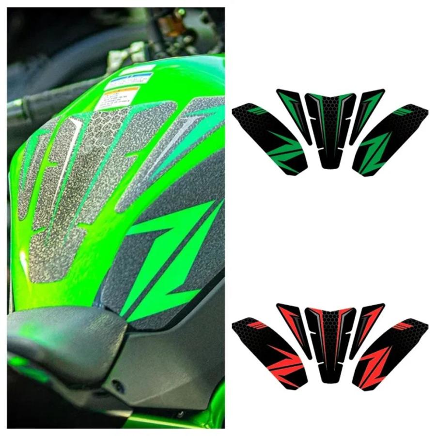 並行輸入品】ZH2 バイクタンクパッドプロテクター革つや消しステッカー