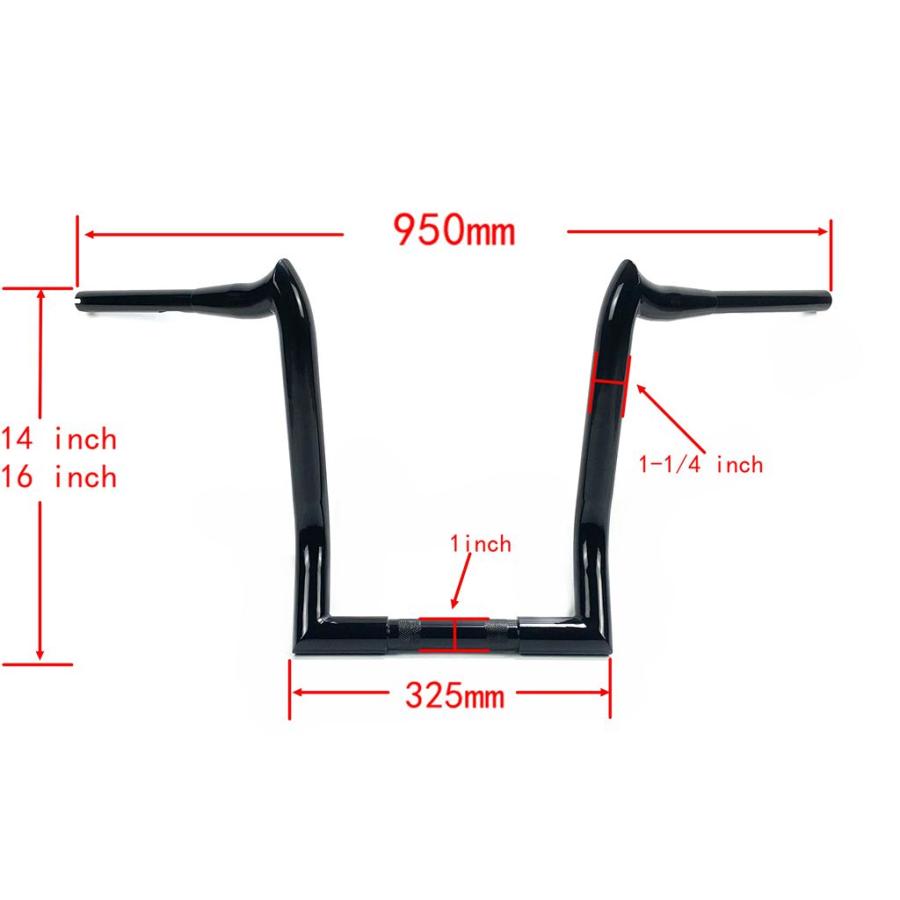 【並行輸入品】1-1/4 Motorcycle Custom Handlebar for Harley Softtail LOW Rider Fat boy street Bob Breakout XL 883 1200 Road King NIGHT ROD VRODの画像