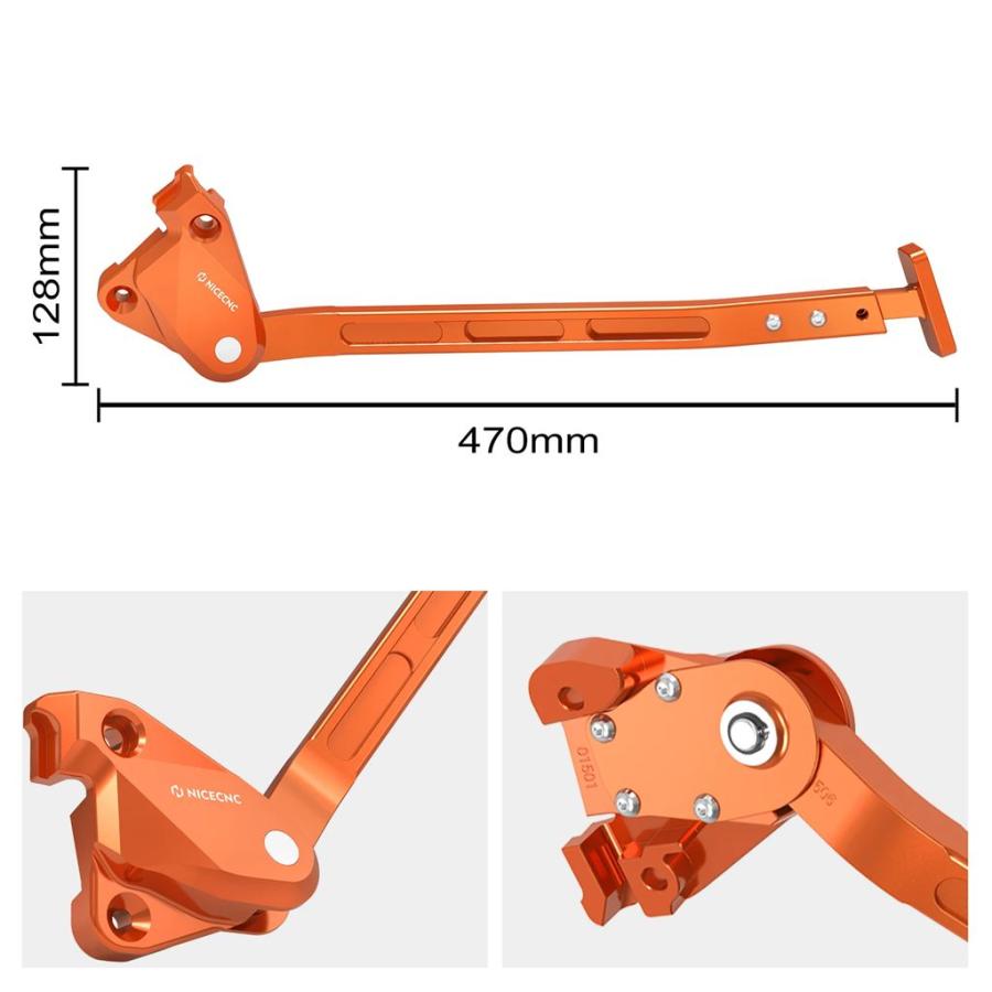 【並行輸入品】NICECNC KTM SX 125 SXF 250 SXF 450 Husqvarna TC 125 FC 250 FC 350 FC 450 2016-2025用 調整可能キックスタンド サイドスタンドの画像