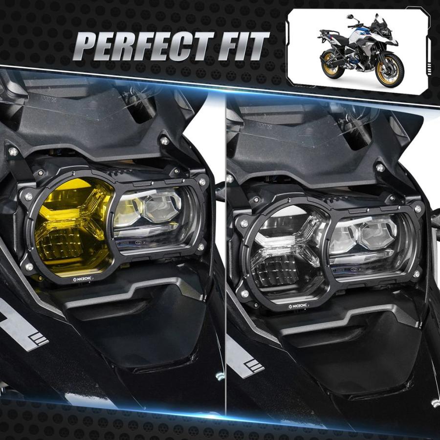 【並行輸入品】バイクヘッドライトガードカバーレンズプロテクター BMW R1250 GS GSA R1250GS アドベンチャー R1250GSA 2020-2024 R1250GS 2020-2023用の画像
