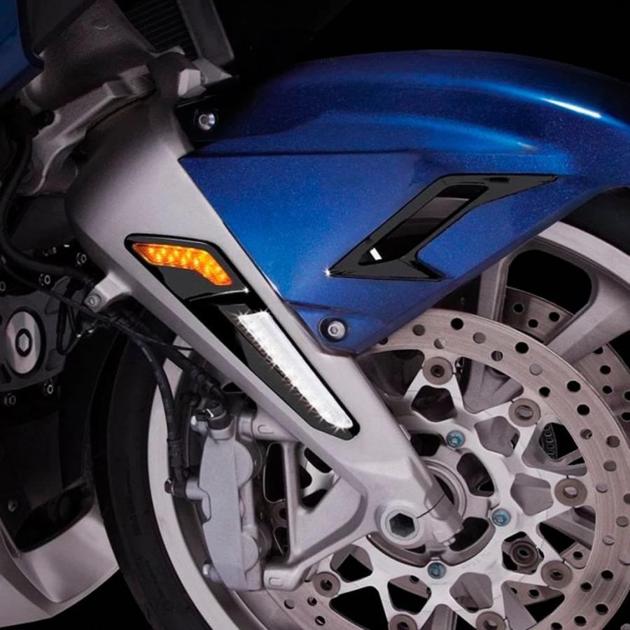 【並行輸入品】バイクフロントブレーキフォーク取り付けLEDライトブレーキ ディスクカバー ホンダgl1800 f6b18用コーナリングランプ_14