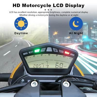 バイク用アナログスピードメーター 並行輸入品】 バイク用LCDディスプレイ スピードメーター 計器