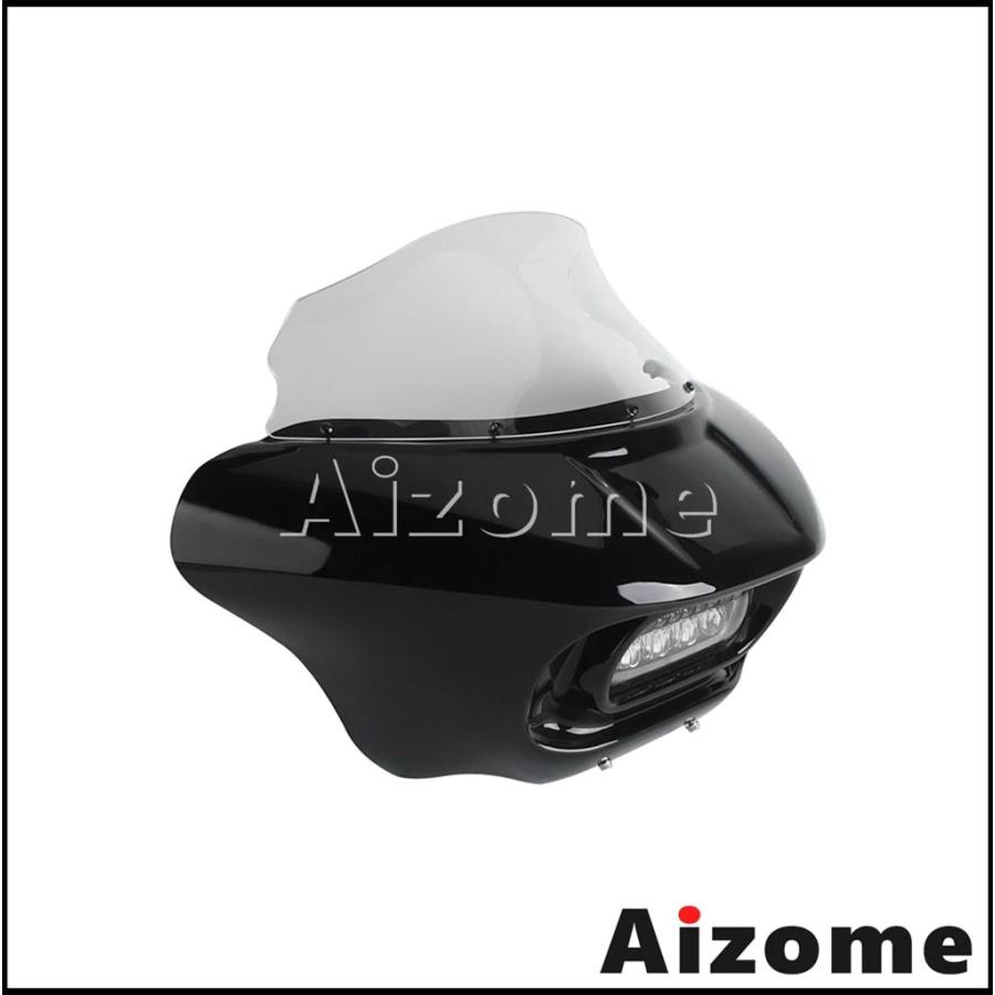 【並行輸入品】バイクヘッドライトフェアリング LEDヘッドライト クラブスタイルマスク ハーリーソフトテールファットボブ114 fxfbs 2018-2021 fxfb 19 19