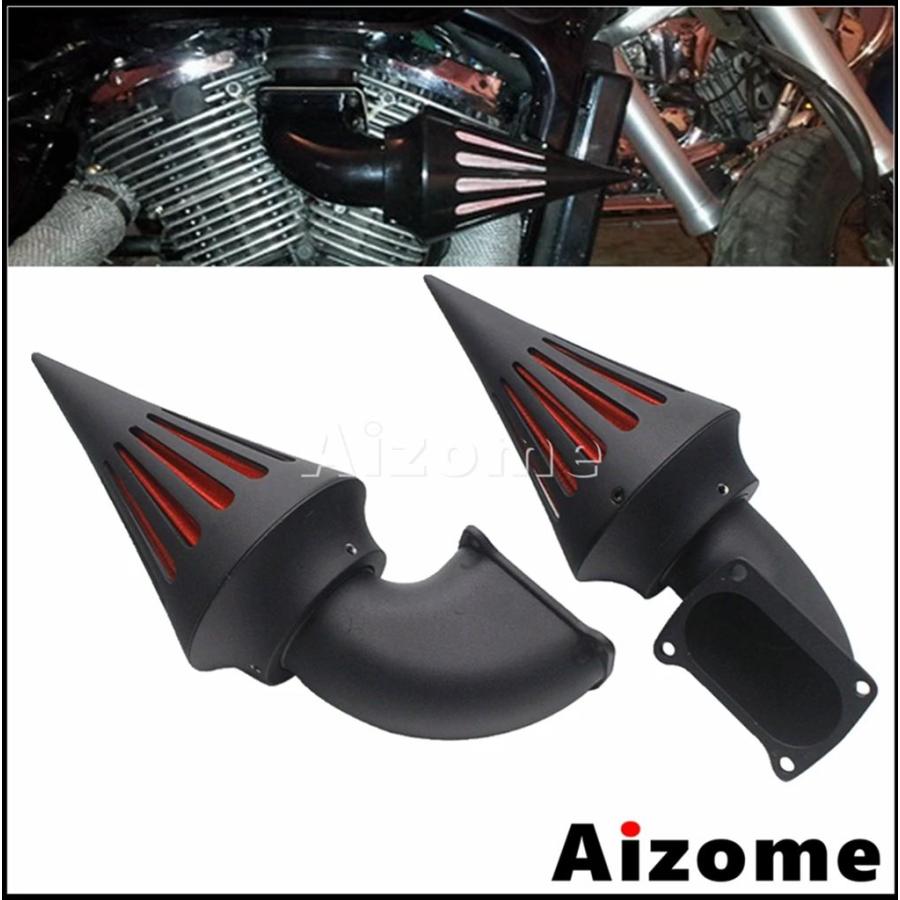 【並行輸入品】Suzukiブルバード1800 m109 m109r 全年間バイクアクセサリー用デュアルスパイクフィルター コーンアルミニウムエアフィルター_4