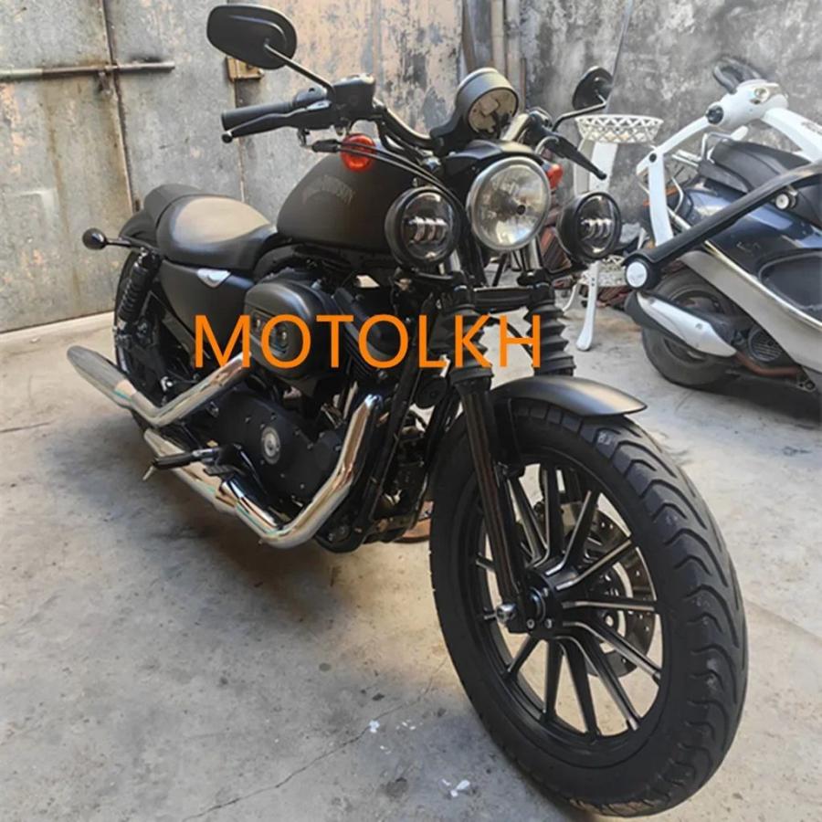【並行輸入品】バイク補助フォグランプ ソフテイル ハーレー fxdb ストリートボブスポーツスター xl883iron 48 dyna 00-24の画像