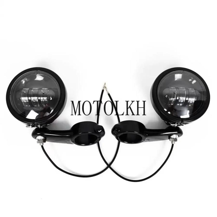 【並行輸入品】バイク補助フォグランプ ソフテイル ハーレー fxdb ストリートボブスポーツスター xl883iron 48 dyna 00-24の画像