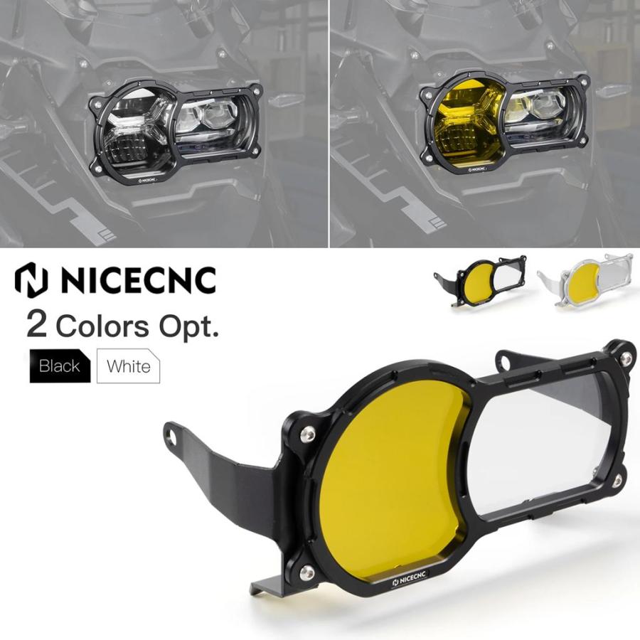 【並行輸入品】NICECNC バイクヘッドライトガードプロテクター BMW R1250GS アドベンチャー 2020-2024 R 1250 GS 2020-2023 R1250GS A用の画像