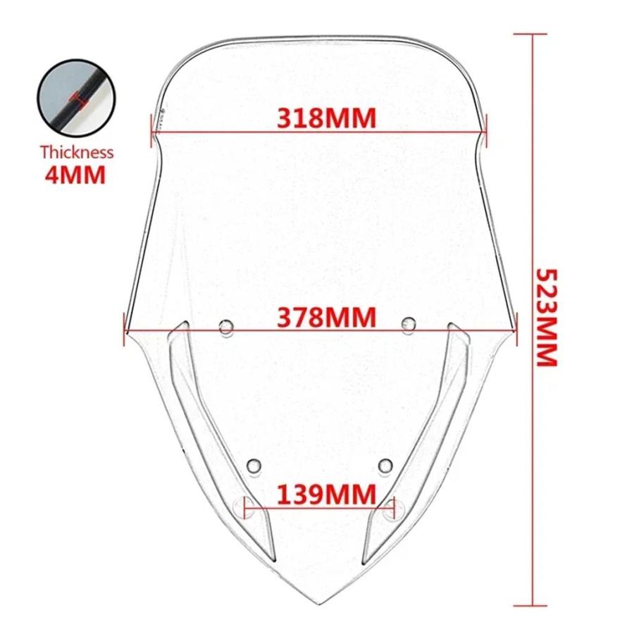 【並行輸入品】N-MAX125 N-MAX155 フロントガラスフロントガラスウインドディフレクターシールドスクリーンバイザーガラス Yaham NMAX125 NMAX155 2020 2021_5