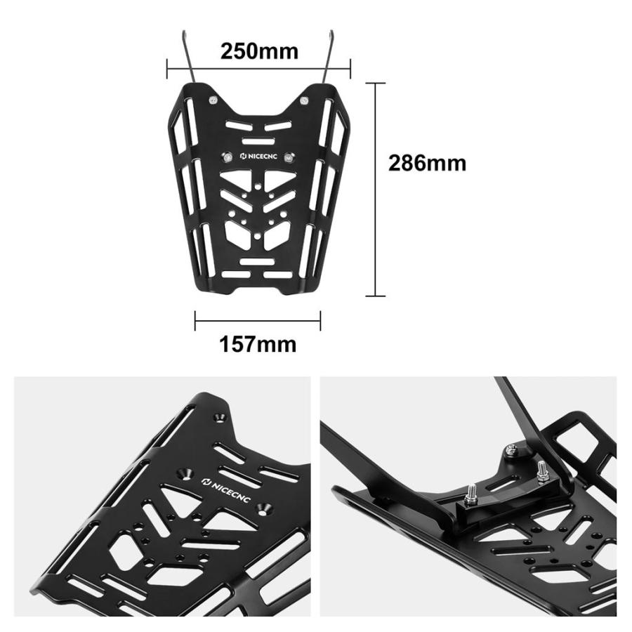 【並行輸入品】NICECNC スズキ DR-Z 400S 400SM DRZ400S DRZ400SM 2000-2024 リアキャリアテールラック貨物ブラケットアルミ Q235の画像