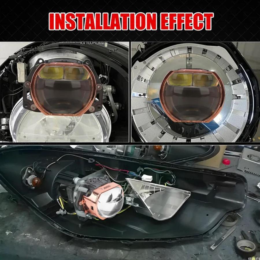 並行輸入品】スクエアLEDプロジェクターヘッドライト12Vハイロービーム