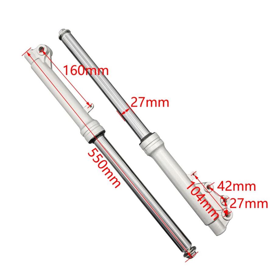 並行輸入品】ペア 530 mmフロントフォーク衝撃吸収 27 mmホンダ
