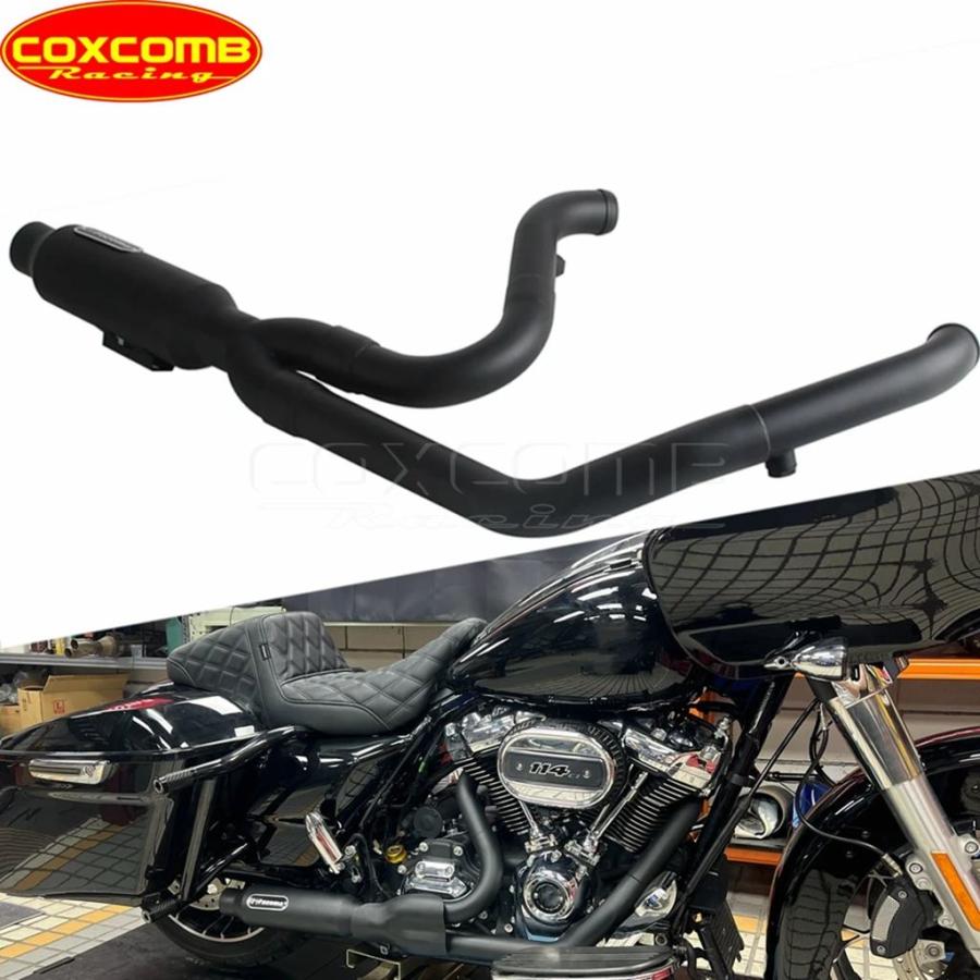 並行輸入品】フルパイプシステムバイクマフラー排気 Harley Road Glide