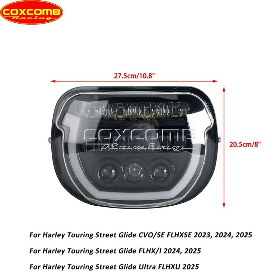 【並行輸入品】ハーレーツーリングストリートグライド FLHX CVO/SE FLHXSE ウルトラ FLHXU バイクライト LEDの画像