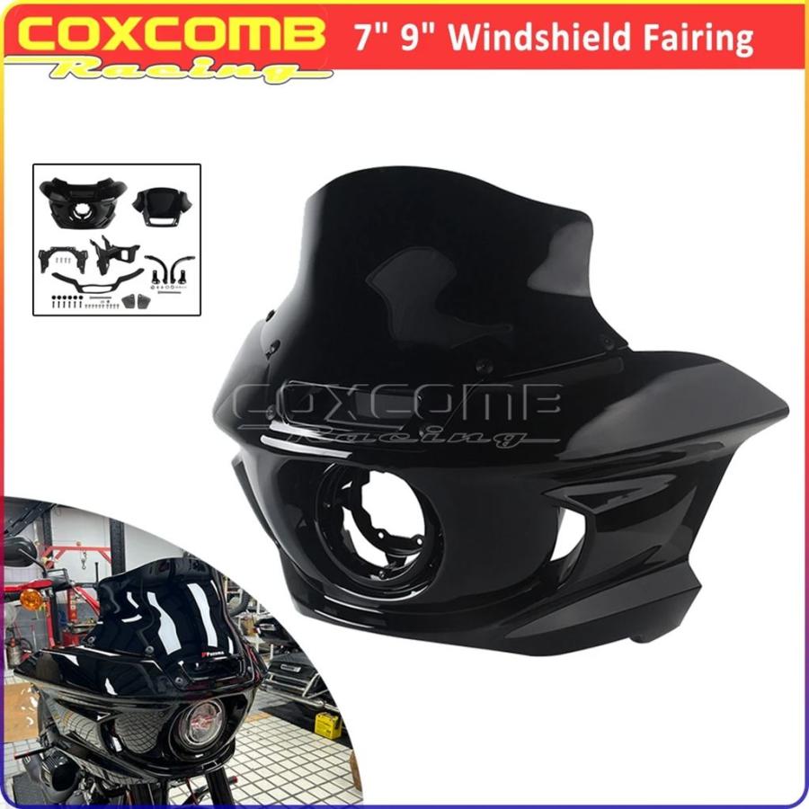 並行輸入品】バイクヘッドライトフェアリング 7 インチ9インチ