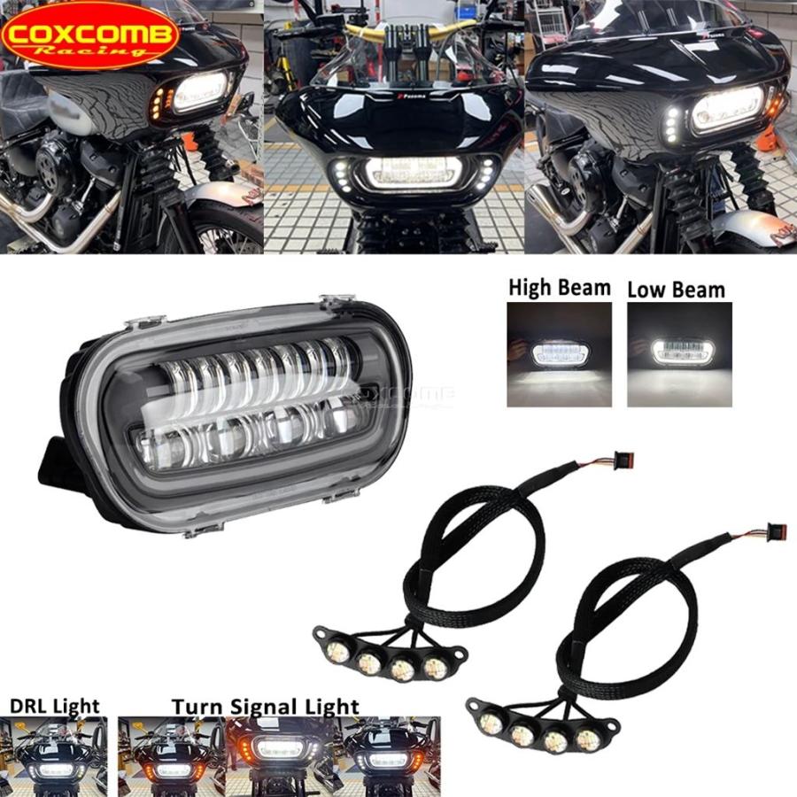 【並行輸入品】クラブスタイルLEDヘッドライトバイクフロントランプフェアリングカウルマスクカバー ハーレーソフテイルスタンダード107_9