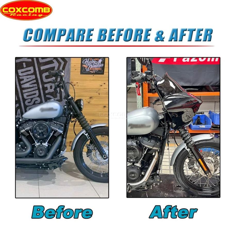 【並行輸入品】クラブスタイルLEDヘッドライトバイクフロントランプフェアリングカウルマスクカバー ハーレーソフテイルスタンダード107_12