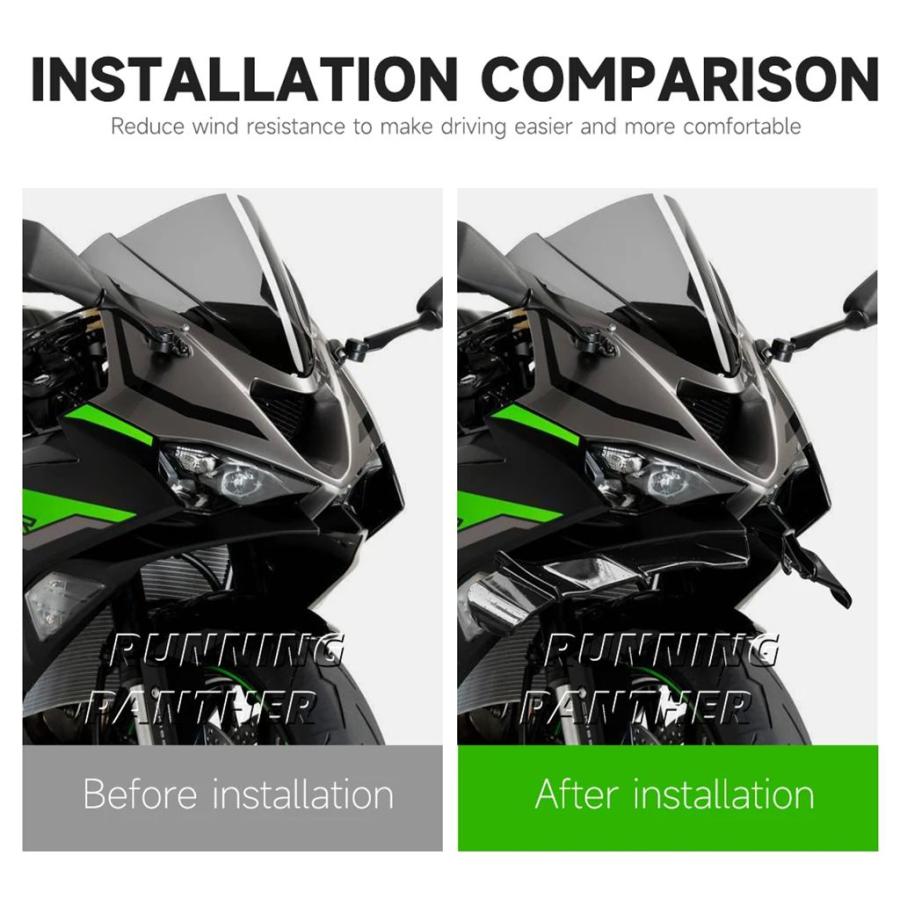 並行輸入品】カワサキ ZX-6R ZX6R バイクアクセサリー固定ウィング