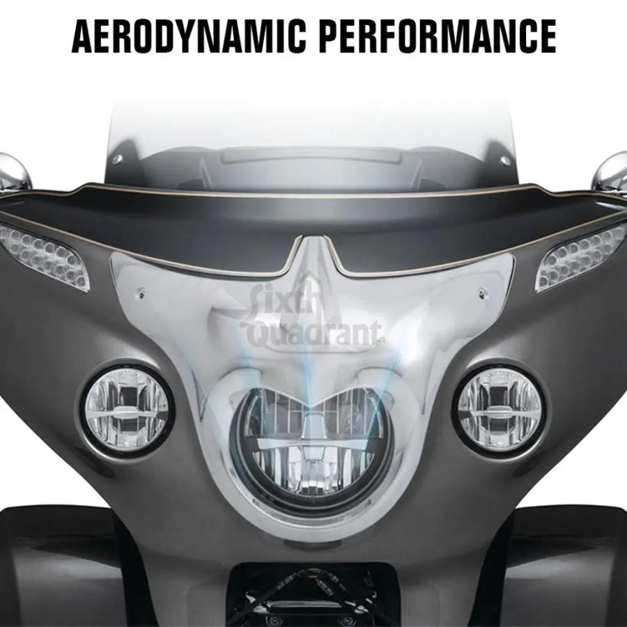 【並行輸入品】バイクアクセサリーアウターフェアリングヘッドライトベゼルABSプラスチックインディアンロードマスターリミテッド2021 2022 2023 2024の画像