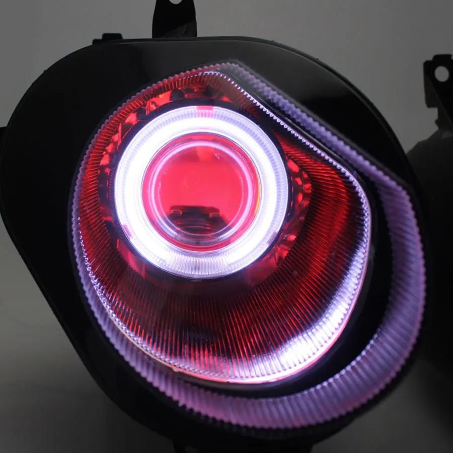 【並行輸入品】バイクヘッドライト LED カスタムエンジェルデビルアイヘッドライト HID プロジェクターヘッドランプアセンブリ BMW S1000RR S1000 RR_6
