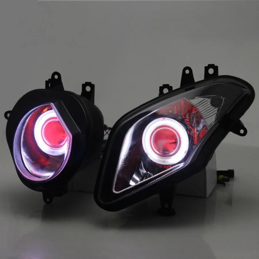 【並行輸入品】バイクヘッドライト LED カスタムエンジェルデビルアイヘッドライト HID プロジェクターヘッドランプアセンブリ BMW S1000RR S1000 RR_7