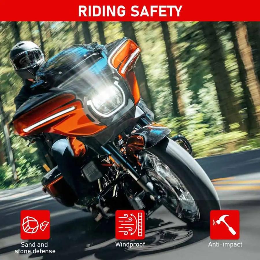 【並行輸入品】ハーレー CVO/SE ストリートグライド FLHXSE モデル 2023 2024 以降バイク 14 インチフロントガラスクリアブラックライトスモーク ABSの画像