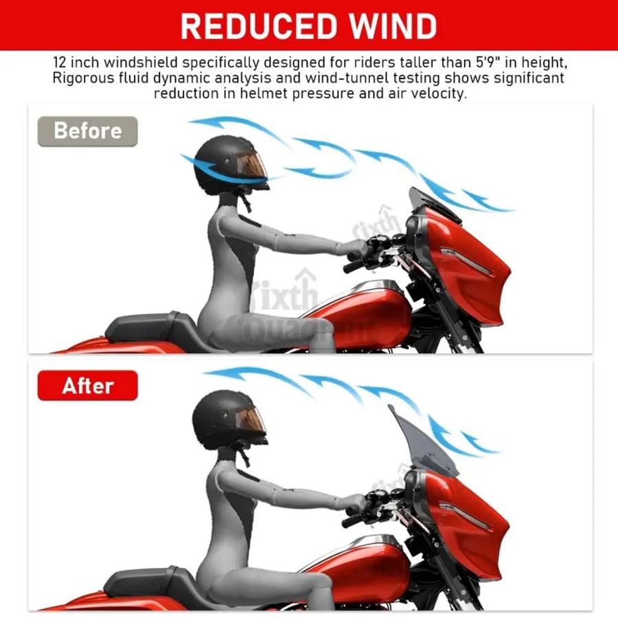 【並行輸入品】ハーレーストリートグライド FLHX/I モデル 2024 2025 以降バイクアクセサリー 1 個フロントガラスフロントガラス 14 インチ ABSの画像