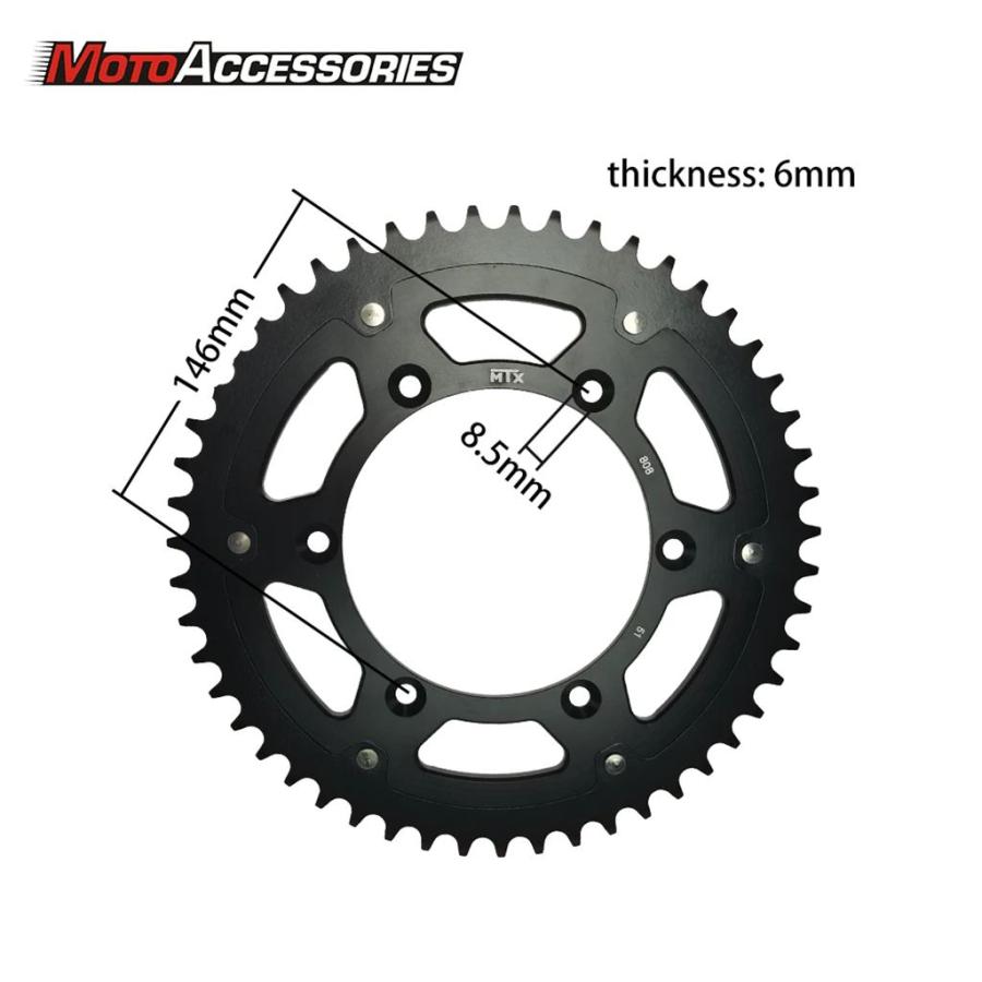 【並行輸入品】MTX スプロケット Rm-z450 スズキオフロード RM125 F DR250 L RM250 RM-Z250 RM-Z450 リアスプロケットバイク 49T 50T51T スプロケットの画像