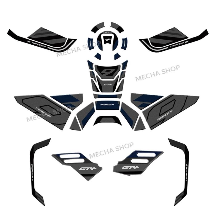 【並行輸入品】トレーサー 9GT タンクパッドバイク燃料タンク保護デカールキットハンドガード 3D ステッカートレーサー 9 GT + 2025_19